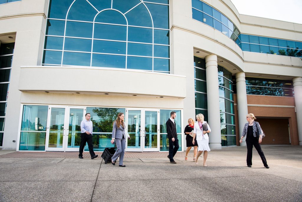 business professionals outside of a professional building in Somerset-Pulaski County, Kentucky