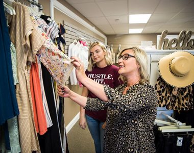 Shoppers at retail boutique in Somerset-Pulaski County, Kentucky