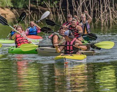 People kayaking in Somerset-Pulaski County, KY