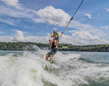 Surfing on Lake Cumberland, Somerset-Pulaski County, Kentucky